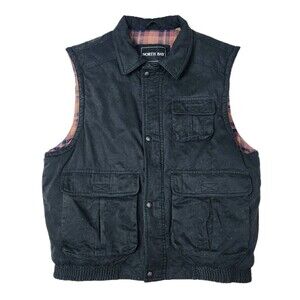 North Bay Vest Men L Zip Cargo Pocket Gorpcore‎ Tactical Chore Utility Outdoors